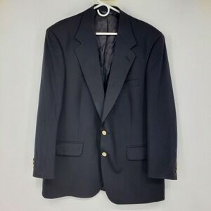 Burberrys' Black Super 100s Wool Quiet Luxury Equestrian Buttons Blazer Jacket
